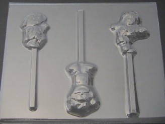 355sp Dorie the Explorer Boot and Friend Chocolate or Hard Candy Lollipop Mold